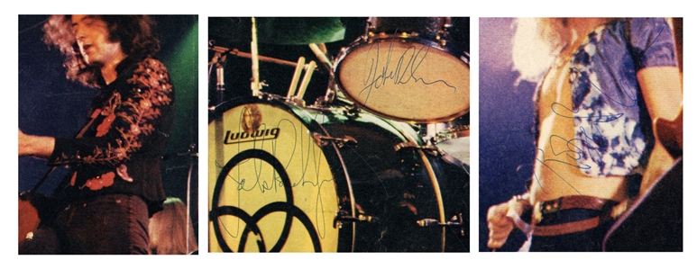Led Zeppelin 1973 Fully Band Autographed German Bravo Magazine Centerfold w COA