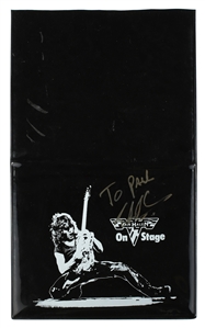 Van Halen 1978 Edward Van Halen Owned & Autographed Black Vinyl Sleeve w COA