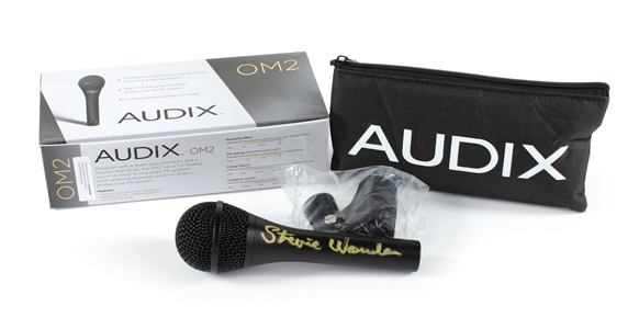 Stevie Wonder 2000s Autographed Audix OM2 Vocal Microphone