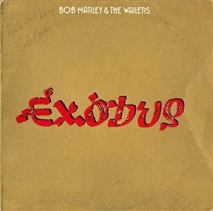 Bob Marley & The Wailers 1977 Exodus U.K. Pressing LP Autographed & Inscribed by Bob Marley w COA