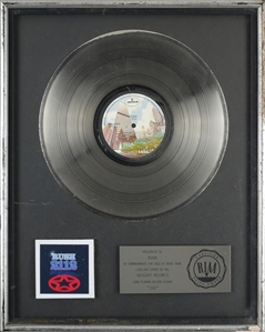 Rush 1976 2112 Platinum Record Award Presented to Rush