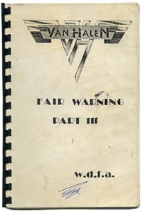 Van Halen 1980 Fair Warning Pt. III Tour Itinerary