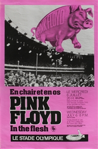 Pink Floyd 1977 Original Montreal Canada Pink Concert Poster