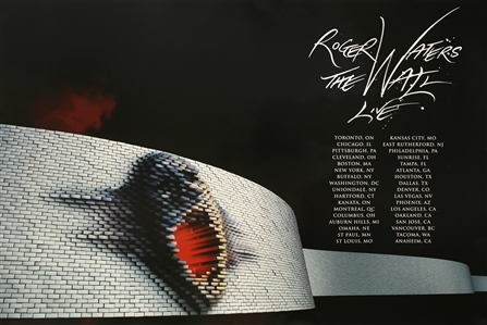 Roger Waters Pink Floyd 2010 The Wall Canada and U.S. Tour Poster