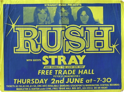 Rush 1977 Manchester U.K. Concert Poster