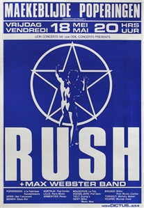 Rush 1979 Poperinge-Maekeblijde Belgium Concert Poster