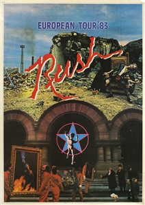 Rush 1983 European Tour 83 Poster