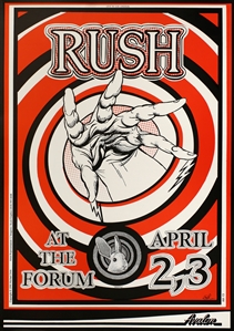 Rush 1990 Presto Los Angeles Concert Poster