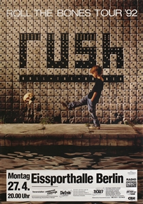 Rush 1992 Roll The Bones Berlin Concert Poster