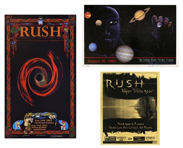 Rush 2002 Lot of 3 Vapor Trails Tour Posters