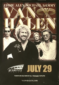 Van Halen 2004 Large Show Vinyl / Tyvek Banner From St. Louis July 29