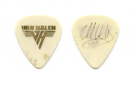 Van Halen 1986 Edward Van Halen Stage-Used 5150 White Pick