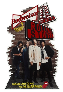 The Rolling Stones 1994 Voodoo Lounge Embossed Budweiser Thin Metal Sign