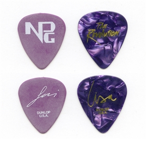 Prince 1980s - 1990s Lot of 2 Purple Lisa Coleman Guitar Picks w/COA