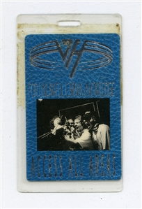 Van Halen 1991 F.U.C.K. Triple A Blue Backstage Pass w/COA