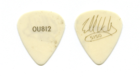Van Halen 1988 Single White & Silver OU812 Guitar Pick w/COA