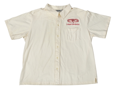 Van Halen 1990s Rare Thick Cotton Button Up Crew Shirt w/COA