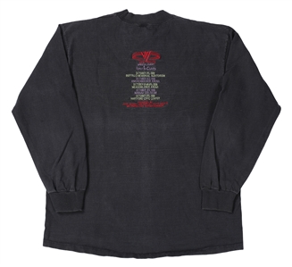 Van Halen 1991 Long Sleeved Rear Embroidered Promoter Shirt w/COA