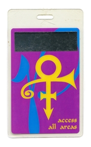 Prince 1993 New Power Generation Act 1 and Act 2 Tour AAA Backstage Pass w/COA