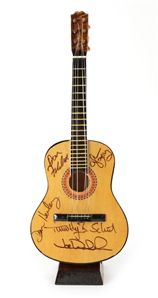 Eagles 2000s Fully Band Autographed Miniature Acoustic Guitar w COA