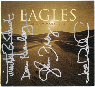 Eagles 2007 4x Signed Long Road Out Of Eden CD w COA