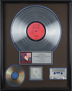 Bruce Springsteen 1992 Lucky Town RIAA Platinum Sales Award Presented to Bruce Springsteen