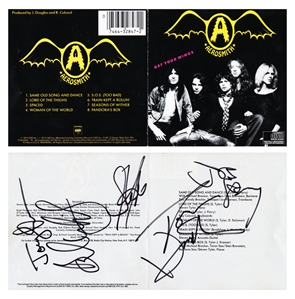 Aerosmith 1974 Get Your Wings Fully Band Autographed CD Booklet w COA