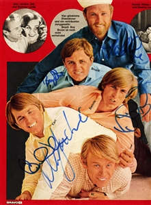 Beach Boys 1966 5x Band Autographed German Bravo Magazine Cut w COA
