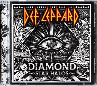 Def Leppard 2022 Diamond Star Halos Fully Band Autographed Compact Disc