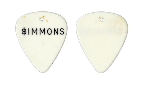 KISS 1976 Gene Simmons Stage Used First Custom Guitar Pick from Pastore Music