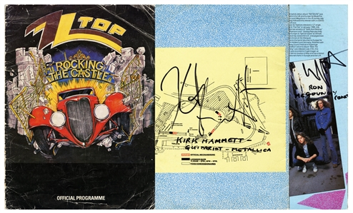 Metallica 1985 2x Autographed Monsters of Rock Festival Programme w COA