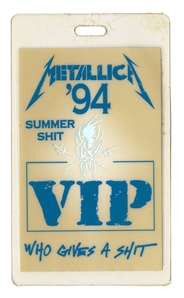 Metallica 1994 Summer Tour VIP Laminate