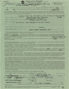 Vanilla Fudge 1968 Vince Martell Signed Jacksonville FL Concert Contract