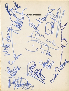 Pink Floyd, Fleetwood Mac & More Rock Dreams 13x Autographed Book Cut w COA