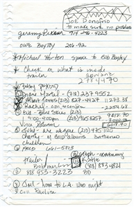 Madonna 2002 Handwritten Notebook Page