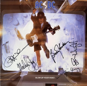 AC/DC 1988 Five Times Autographed Blow Up Your Video Album w COA