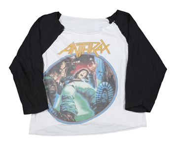 Anthrax 1986 Dan Spitz Owned Spreading the Disease Modified Raglan
