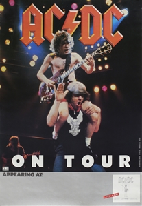 AC/DC 1983 Flick Of The Switch Blank U.S. Poster