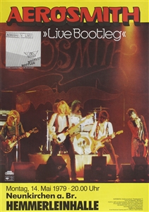 Aerosmith 1979 Live Bootleg German Concert Poster