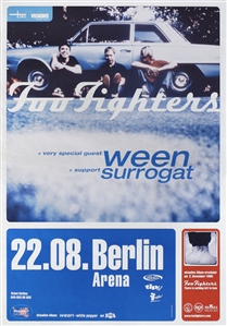 Foo Fighters 1999 Berlin Germany Concert Poster