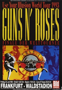Guns N Roses 1993 Frankfurt Germany Use Your Illusion Concert Poster