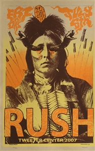 Rush 2007 Snakes & Arrows Limited Edition Chicago Signed & Numbered Concert Poster