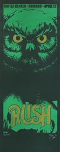 Rush 2011 Time Machine Tour Chicago Signed & Numbered Concert Poster