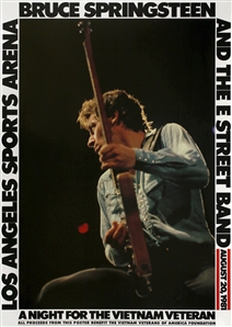 Bruce Springsteen 1981 A Night For The Vietnam Veteran Concert Poster
