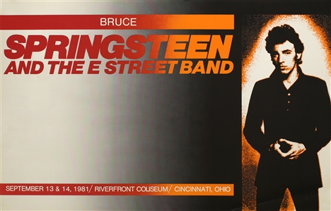 Bruce Springsteen 1981 The River Multi-Date Cincinnati Concert Poster