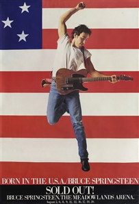 Bruce Springsteen 1984 Born In The USA Multi-Date Meadowlands Concert Poster