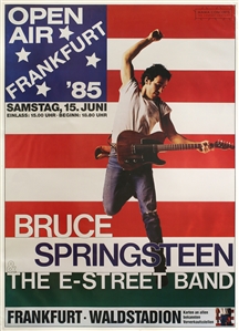 Bruce Springsteen 1985 Born In The USA Open Air Frankfurt Germany Concert Poster