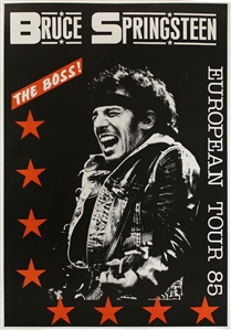 Bruce Springsteen 1985 European Tour Poster
