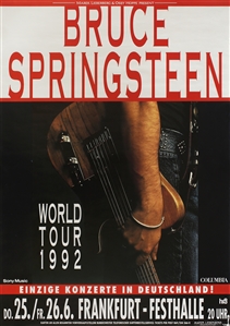 Bruce Springsteen 1992 World Tour Multi-Date German Concert Poster