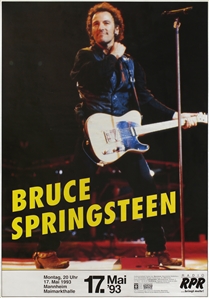 Bruce Springsteen 1993 World Tour Mannheim Germany Concert Poster